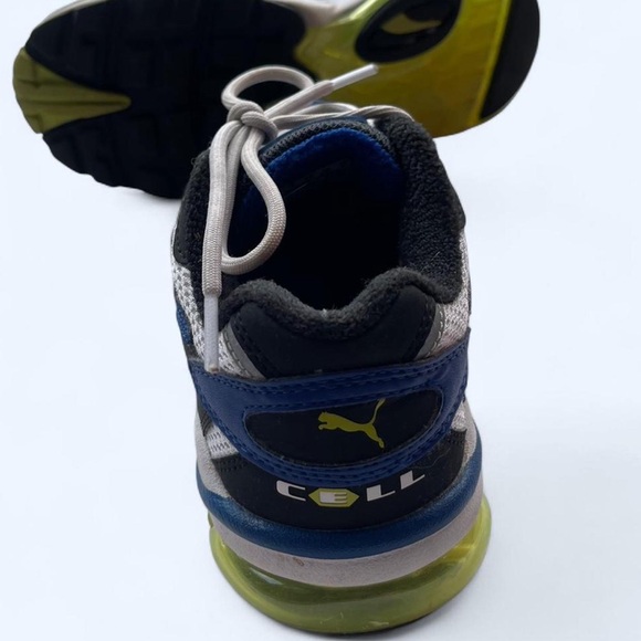 Puma Kids Sneakers in Blue and Yellow - Picture 1 of 4